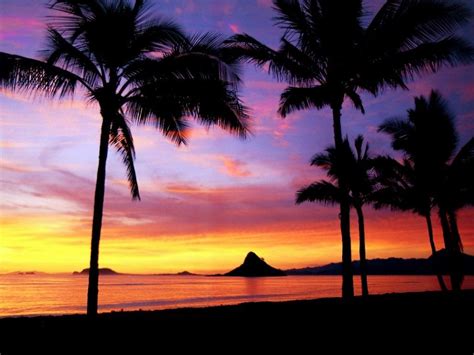 Hawaiian Sunset Wallpaper Free Hd Backgrounds Images Pictures Hawaii