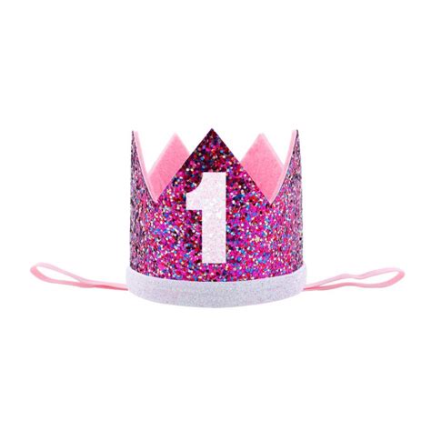 Cute Baby Birthday Party Cap Boys Girls Priness Crown Number 1st 2 3