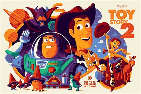 ‘toy Story 2 1999 Por Tom Whalen Pixar Poster Disney Posters