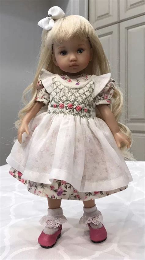 10 Doll Boneka Dianna Effner Tuesdays Child Smocked Pinafore Dress