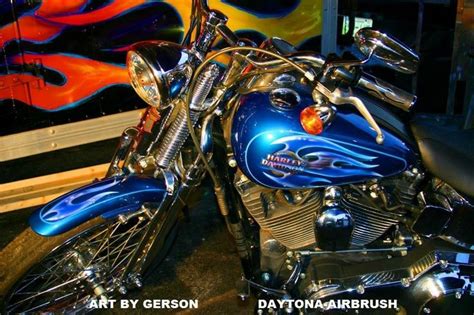 Flames Custom Airbrush Motorcycle Art By Henry Gerson Of Daytona