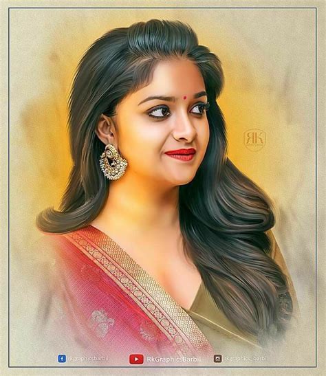 Keerthy Suresh Fan Art Cool Hairstyles For Girls Lovely Girl Image