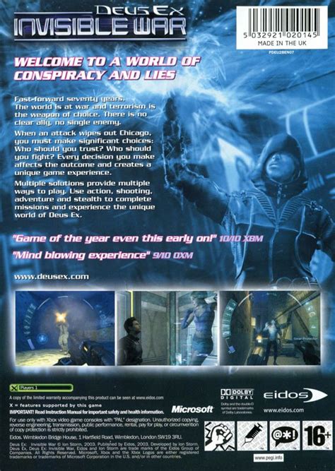 Deus Ex Invisible War 2003 Box Cover Art Mobygames