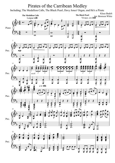 Pdf, png and letter notes. Pirates of the Caribbean Medley sheet music for Piano download free in PDF or MIDI