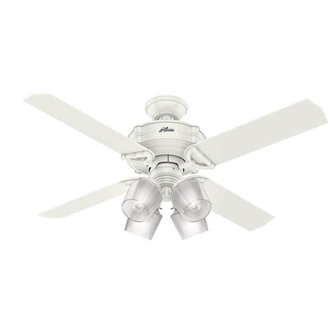 Ms international black/white pebbles 12 in. Hunter Brunswick 52 in. LED Indoor Fresh White Ceiling Fan ...