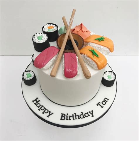 Sushi Birthday Cake By Sweet Beas Bakery Cake Bakery Desserts