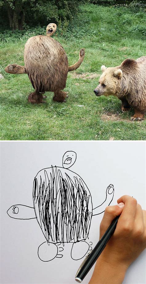 Dad Turns His Childrens Drawings Into Reality And They Are Both