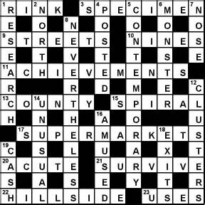 This page word/pdf version answer key. Crossword Puzzle No. 24 - General knowledge