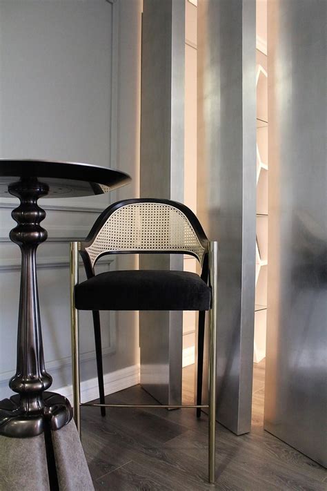 The chi counter stool works great with any modern, hollywood regency, contemporary, chic, eclectic or mid century interior designs. Contemporary Modern Rattan Counter Stool, Gold/Lacquer For ...