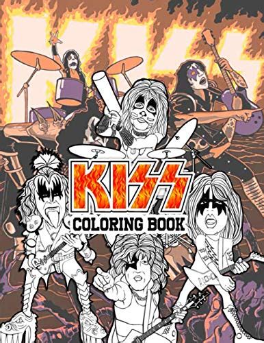 Kiss Coloring Book Hard Rock And Heavy Metal Rock Band Coloring Pages