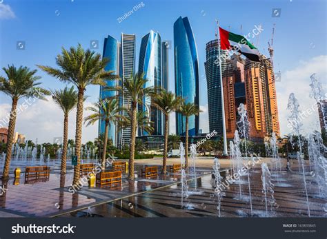 Skyscrapers Abu Dhabi United Arab Emirates Stock Photo 163833845