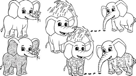 Daily life of a dolphin 30 plr coloring pages. PLR Elephant Coloring Book Images - YouTube