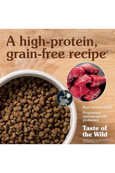 We ensure that each of our products are made under the most stringent and scientifically advanced food. Taste of The Wild Grain Free High Protein Dry Dog Food ...