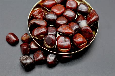 Red Brecciated Jasper Tumbled Stone Angelic Roots