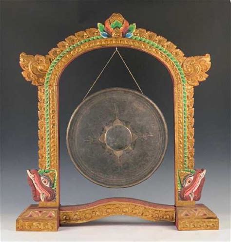 Indonesian Gong With Ornate Frame