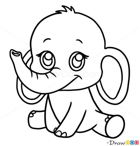 Baby Elephant Cartoon Drawing At Getdrawings Free Download