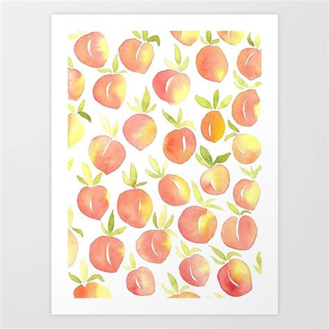 Peaches Art Print By Mckenzie Sue Makes Society6