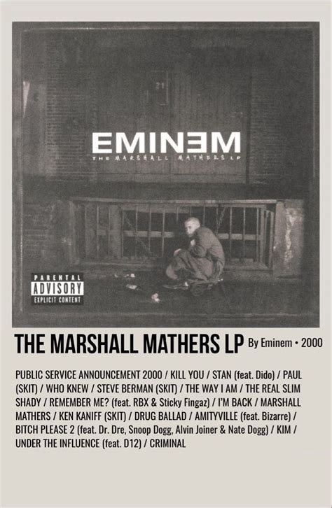Eminem Eminem The Marshall Mathers Lp Eminem Poster