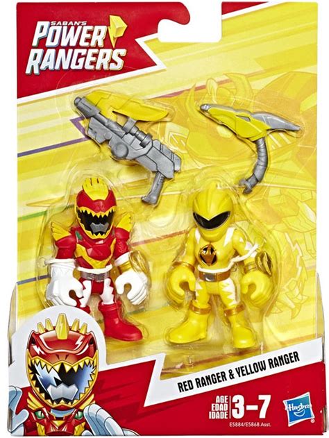Power Rangers Playskool Heroes Red Ranger Yellow Ranger Figure 2 Pack