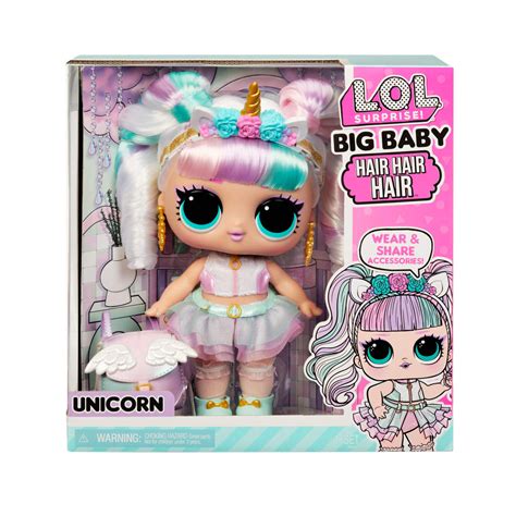 Lol Surprise Big Baby Hair Hair Hair Large 11 Doll Unicorn With 14