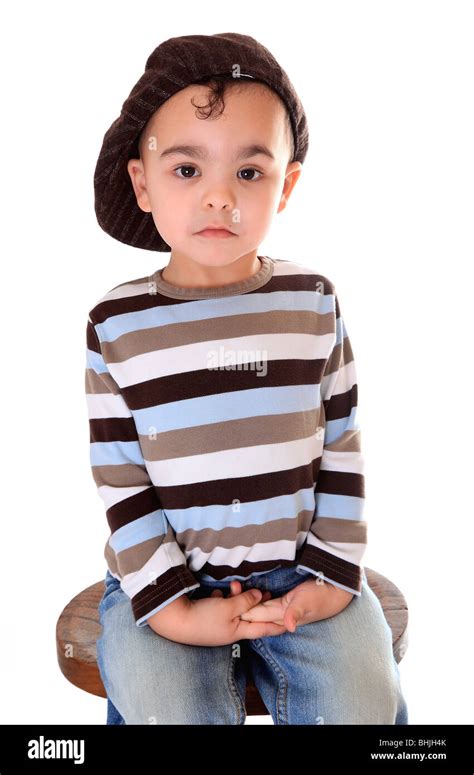 Cheeky 4 Year Old Boy Wearing A Cap Stock Photo Alamy