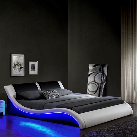 willsoon 1178 1 modern design led bed double king size bed with s shape upholstered beds china