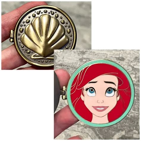 Disney Pin Dsf Dssh The Little Mermaid Ariel Hinged Locket Shell Gold