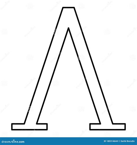 Lambda Greek Symbol Capital Letter Uppercase Font Icon Outline Black