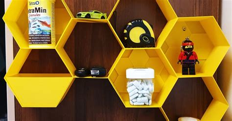 Honeycomb Shelf With Drawers By Mariusciolacu Download Free Stl