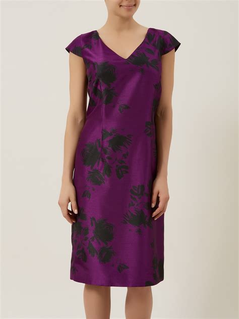 Jacques Vert Floral Shadow Print Dress In Green Byzantium Lyst