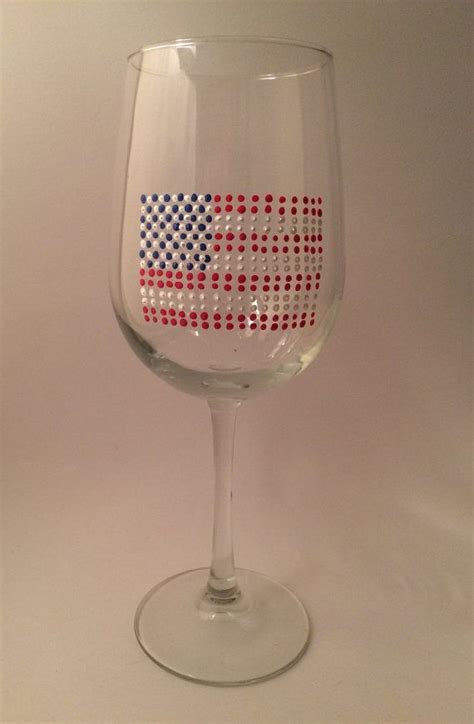 American Flag Wine Glass By Bmorefreedesigns On Etsy Wine Glass