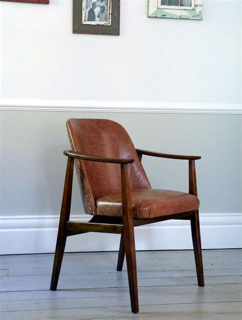 Mid Century Tan Leather Chair Vintage Chairs Chair Leather Chair