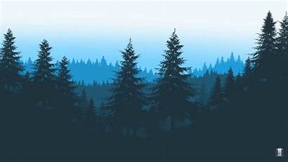 Forest Trees Mountains Vector Background Ultrawide 1080p