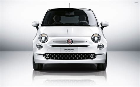 2016 White Fiat 500 Front View Wallpaper Car Wallpapers 50724