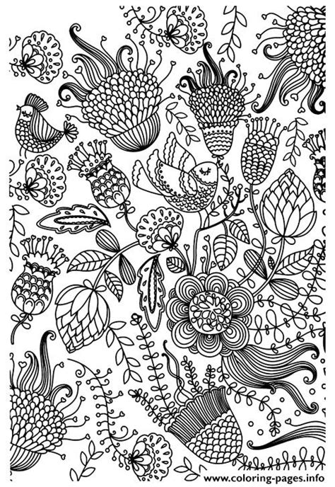 Zen Antistress Flowers Adult Coloring Pages Printable