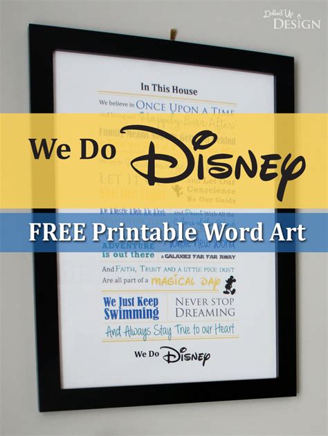 We Do Disney Free Printable Word Art