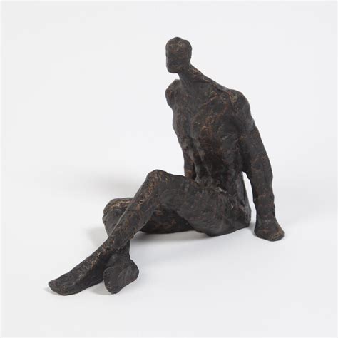 Sitting With Legs Crossed Sculpture In Bronze Avenue Design Canada