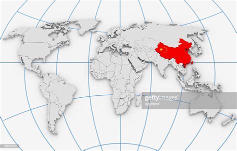 China In World Map High Res Stock Photo Getty Images