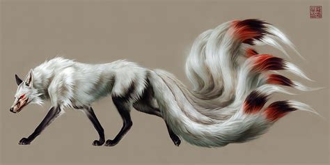 Nine Tails Fox Red Luminos Nine Tails Animal Vulpe Fantasy Fox