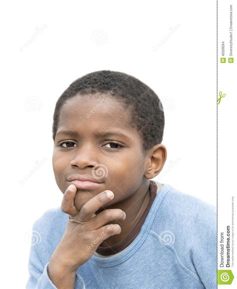 Young Afro Boy With Long Eyelashes Isolated Stock Photo Image Of