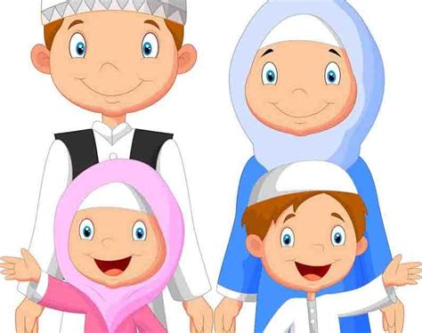 Kumpulan 28 Mewarnai Gambar Kartun Keluarga Muslim Kataucap