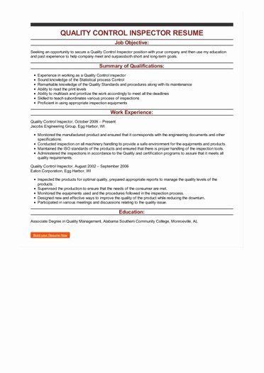 If you are planning to draft a resume that sets your career ahead, this resume is a suitable example that you can refer to. Quality Control Job Description Resume Luxury Sample ...