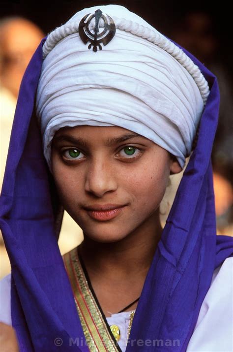 A Young Sikh Girl Amritsar India During The Annual Procession Of The