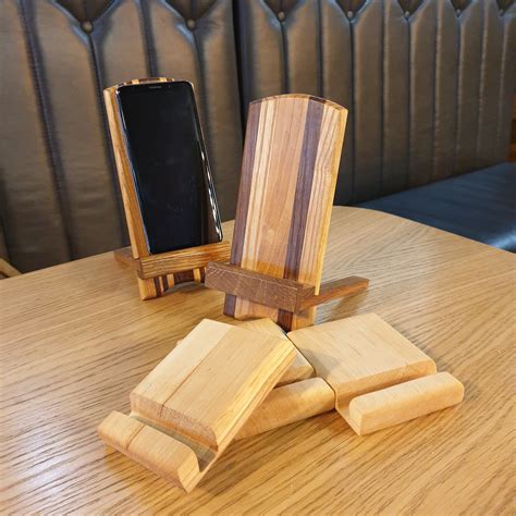 Wooden Telephone Stand Phone Holder Smartphone Stand From Wood Etsy
