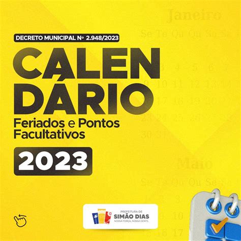 Prefeitura Divulga Calendário De Feriados E Pontos Facultativos De 2023