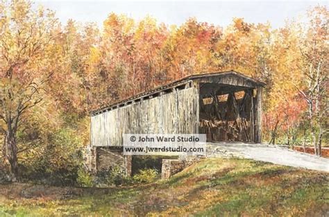 • may 29, whitney g. Johnson Creek Covered Bridge by John Ward, Robertson County Kentucky www.jwardstudio.com (With ...