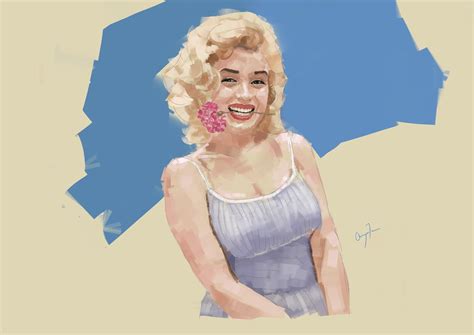 Artstation Marilyn Monroe With Flower Artworks