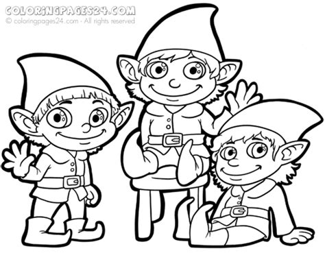 There are a lot of coloring pages for kids on our website my coloring pages, for example: cute 3 little elfs coloring page | christmas | Pinterest ...