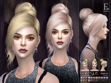 Sclub Ts4 Hair Shirley N30 Sims 4 Mod Download Free