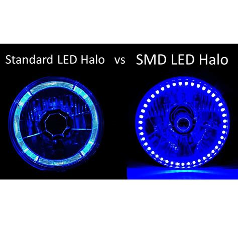 5 34 Blue Smd Led Halo Halogen Light Bulb Headlight Angel Eye Crystal